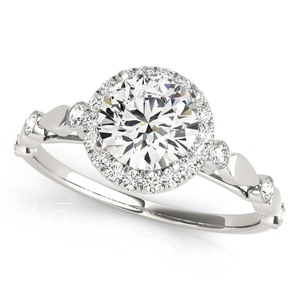 Round Halo Diamond Engagement Ring · 0.33 ct tw