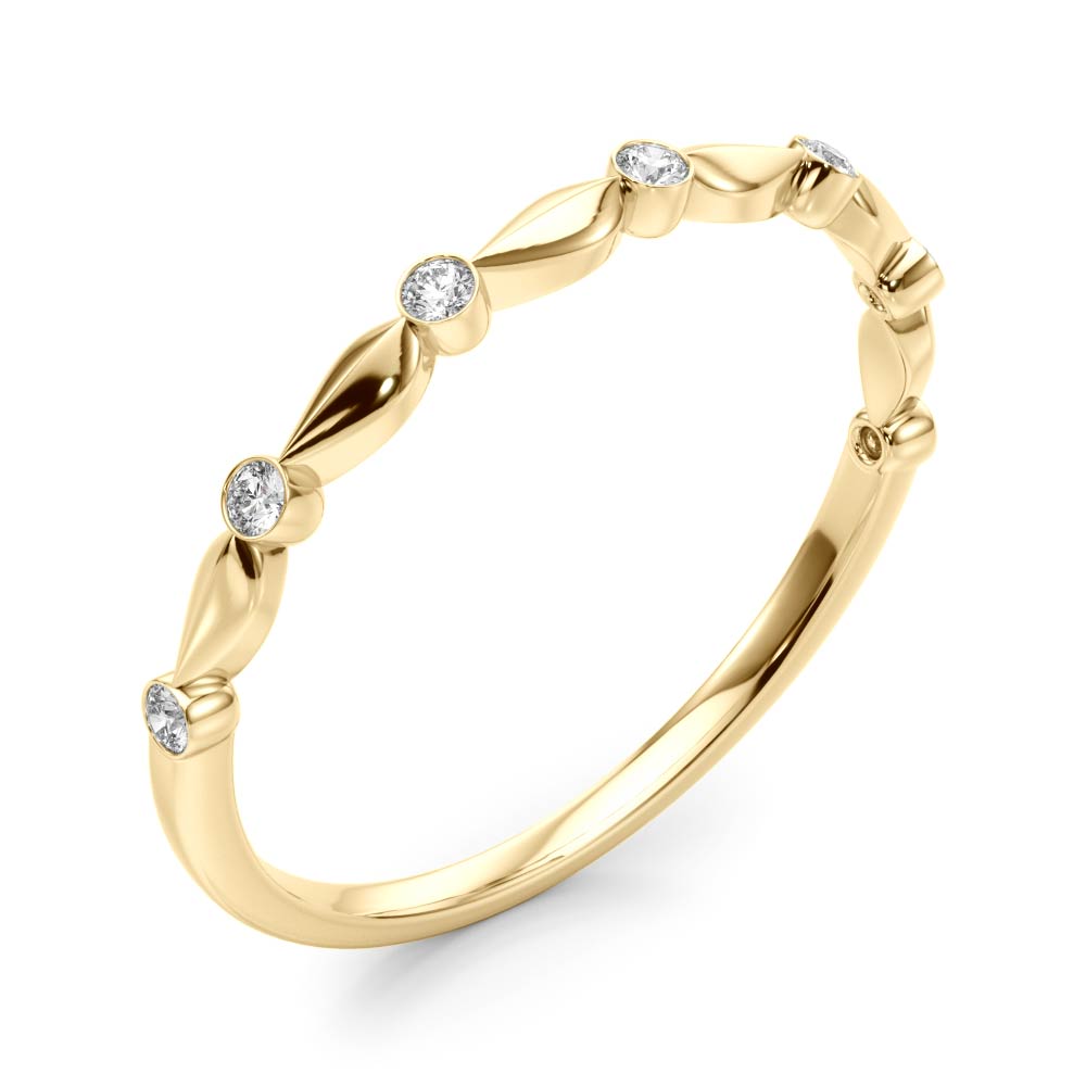 Bezel Set Diamond Wedding Band · 0.07 ct tw