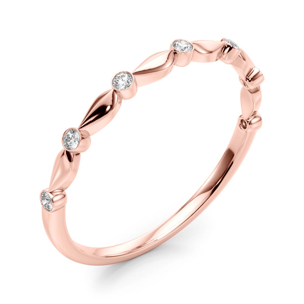 Bezel Set Diamond Wedding Band · 0.07 ct tw