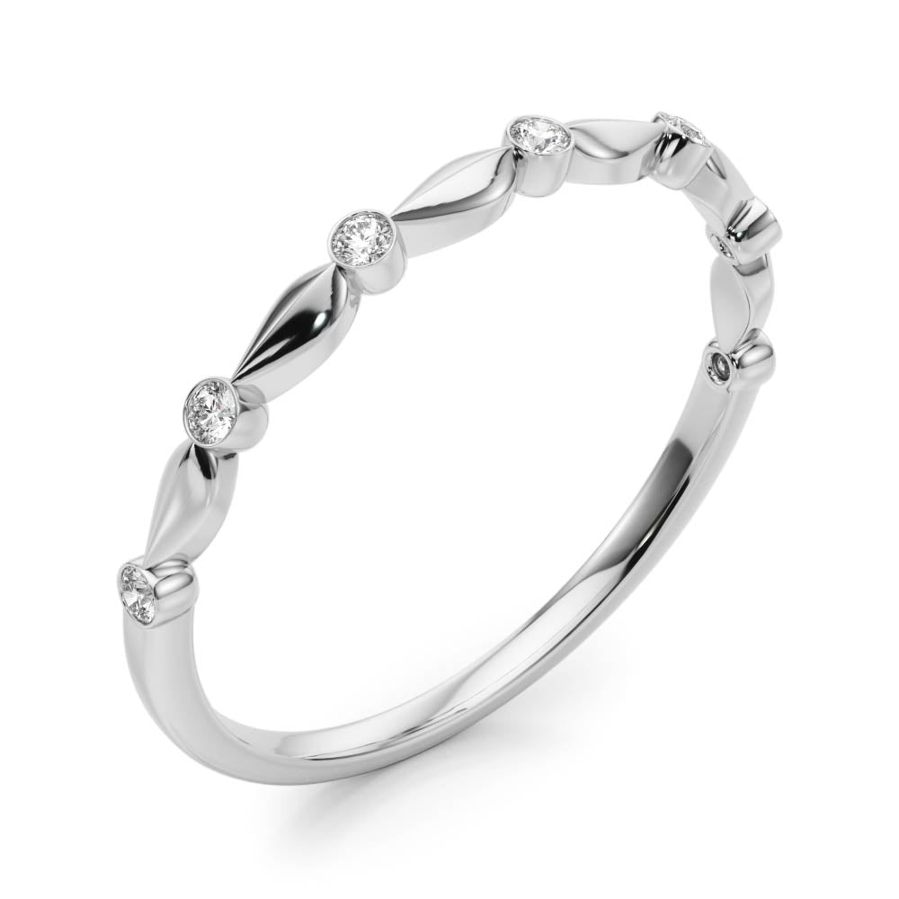 Bezel Set Diamond Wedding Band · 0.07 ct tw
