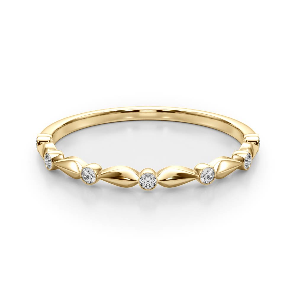 Bezel Set Diamond Wedding Band · 0.07 ct tw
