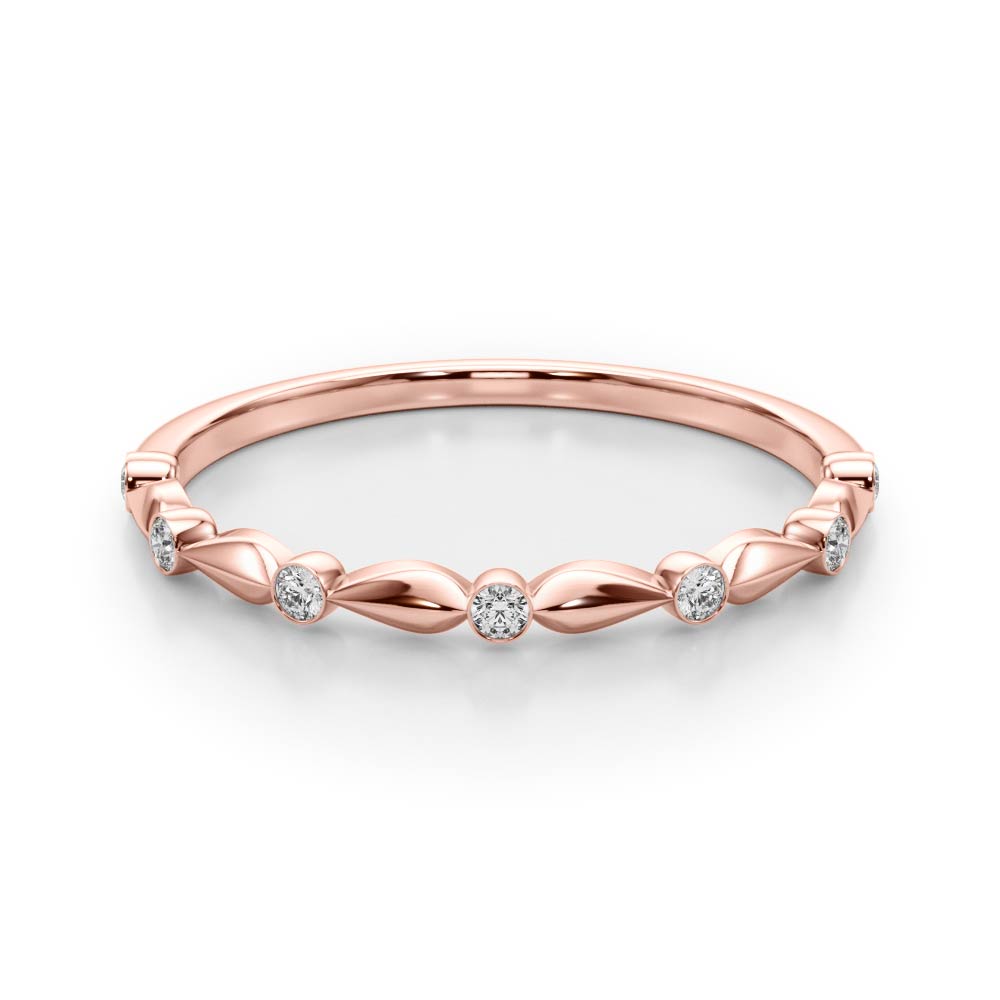 Bezel Set Diamond Wedding Band · 0.07 ct tw