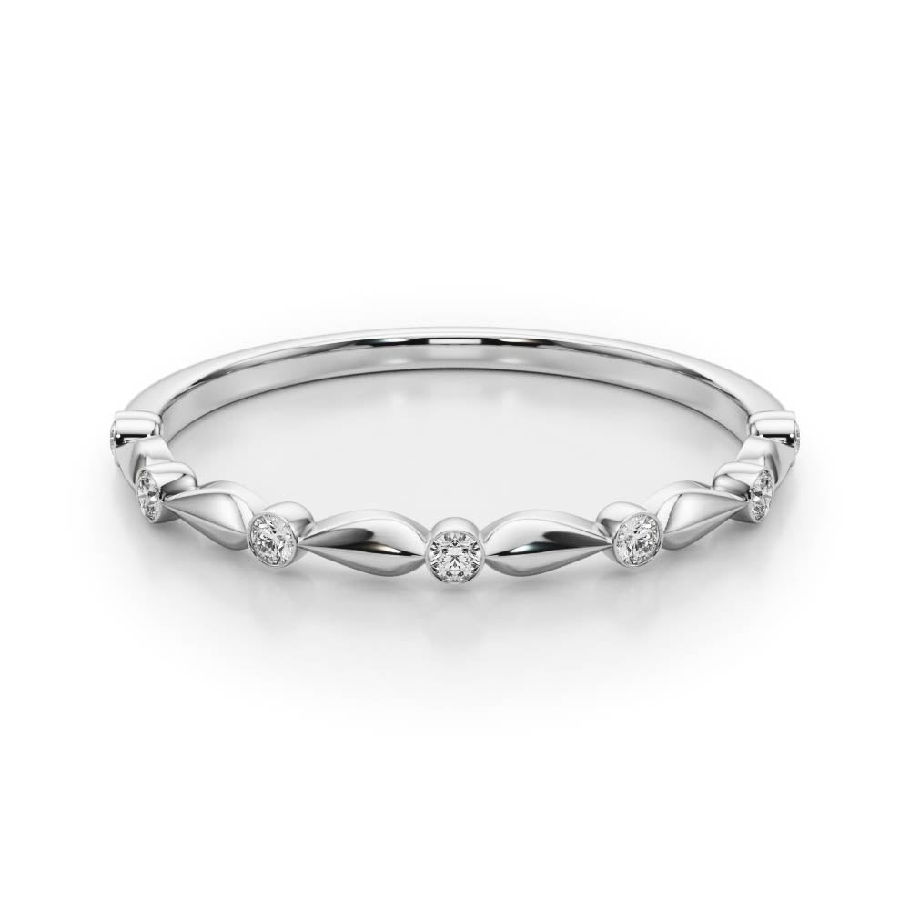 Bezel Set Diamond Wedding Band · 0.07 ct tw