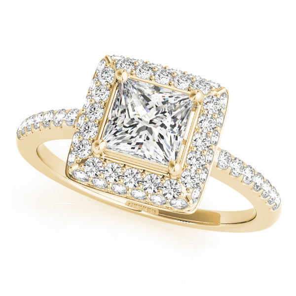 Square Halo & Cushion Diamond Engagement Ring · 0.75 ct tw