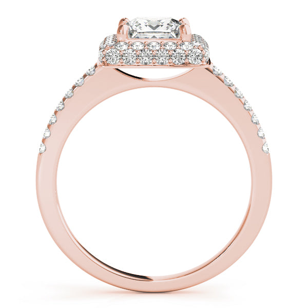 Square Halo & Cushion Diamond Engagement Ring · 0.53 ct tw