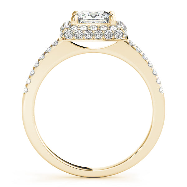 Square Halo & Cushion Diamond Engagement Ring · 0.75 ct tw
