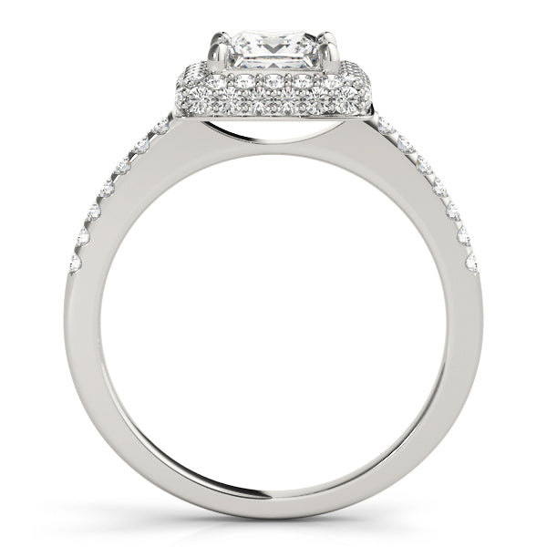 Square Halo & Cushion Diamond Engagement Ring · 1.19 ct tw