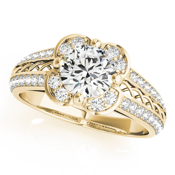 Round Halo Diamond Engagement Ring · 1.44 ct tw