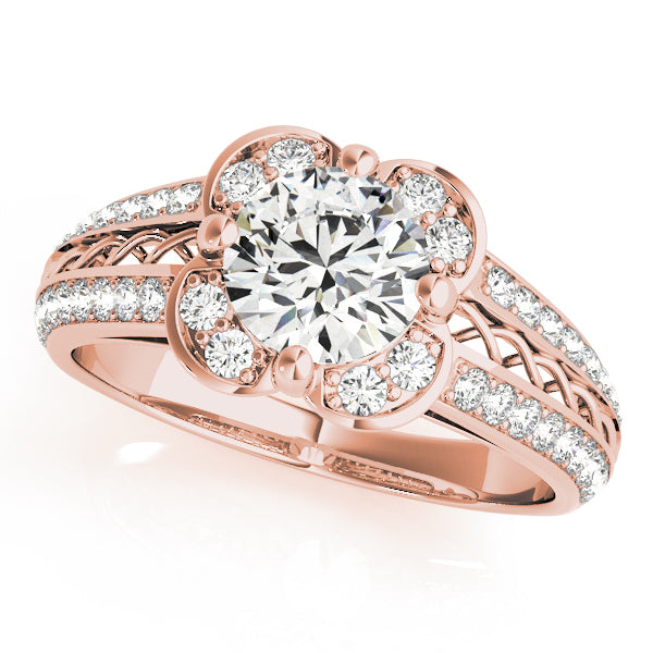 Round Halo Diamond Engagement Ring · 1.44 ct tw