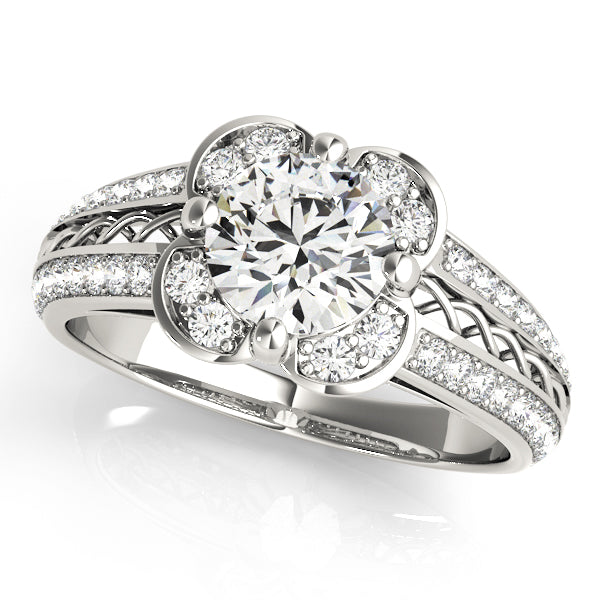 Round Halo Diamond Engagement Ring · 1.44 ct tw