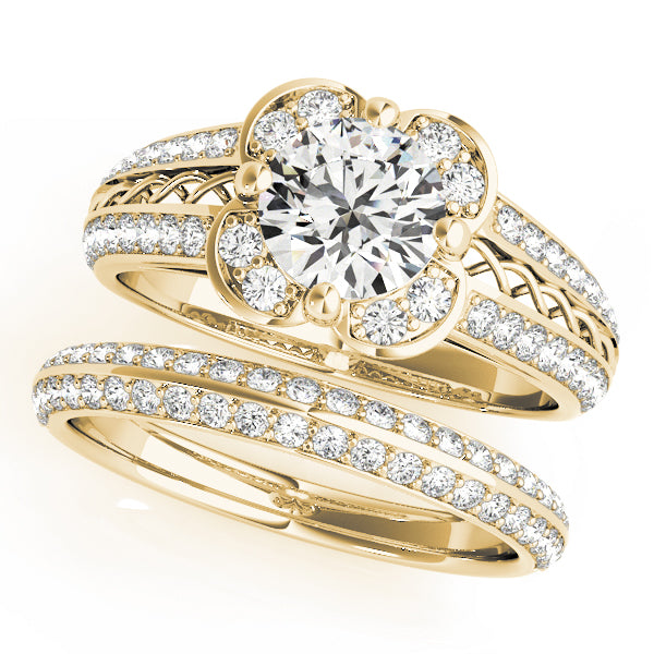 Round Halo Diamond Engagement Ring · 1.98 ct tw