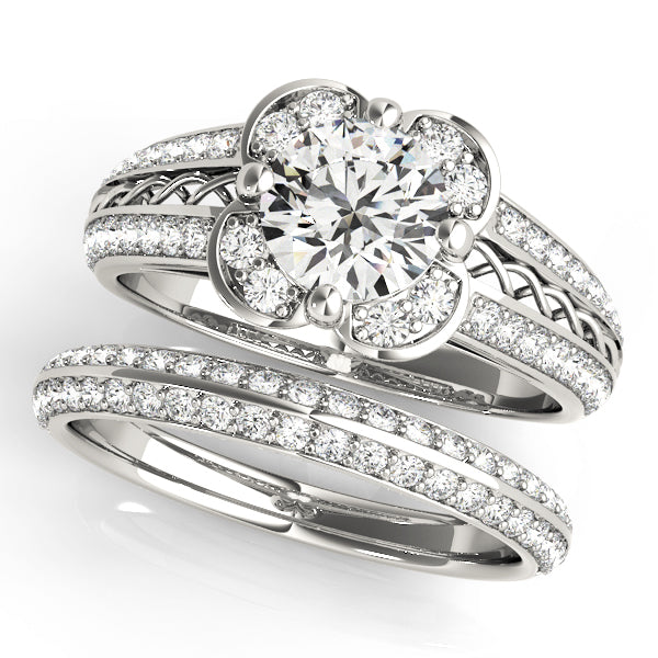 Round Halo Diamond Engagement Ring · 1.98 ct tw