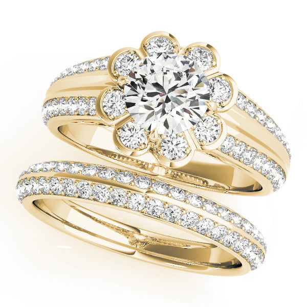 Round Halo Diamond Engagement Ring · 1.44 ct tw