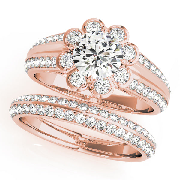 Round Halo Diamond Engagement Ring · 1.44 ct tw