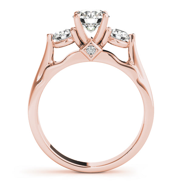 Round Three-Stone Diamond Engagement Ring · 0.43 ct tw