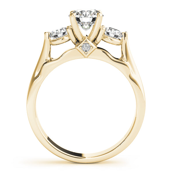 Round Three-Stone Diamond Engagement Ring · 0.43 ct tw