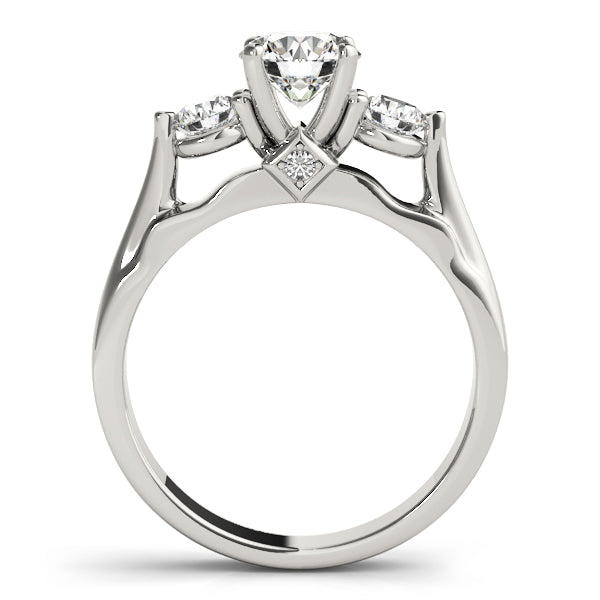 Round Three-Stone Diamond Engagement Ring · 0.43 ct tw