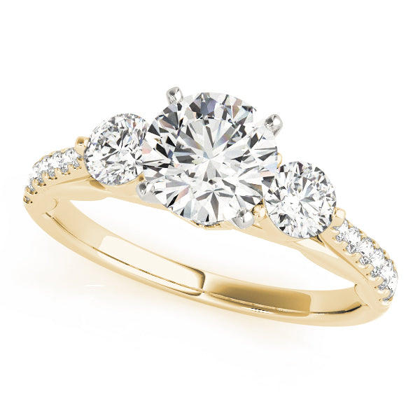 Round Three-Stone Diamond Engagement Ring · 0.61 ct tw