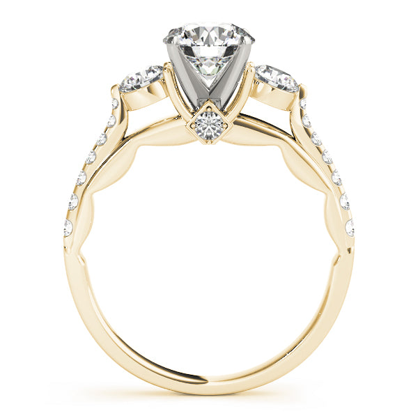 Round Three-Stone Diamond Engagement Ring · 0.61 ct tw
