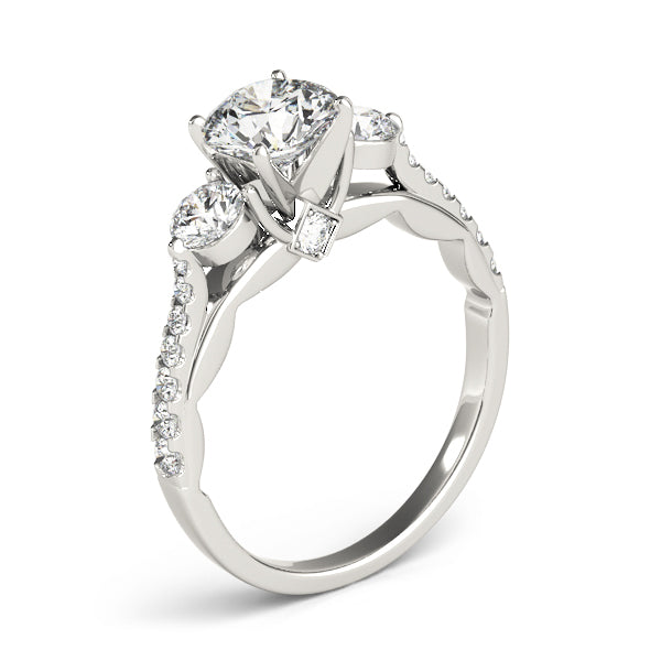 Round Three-Stone Diamond Engagement Ring · 0.61 ct tw