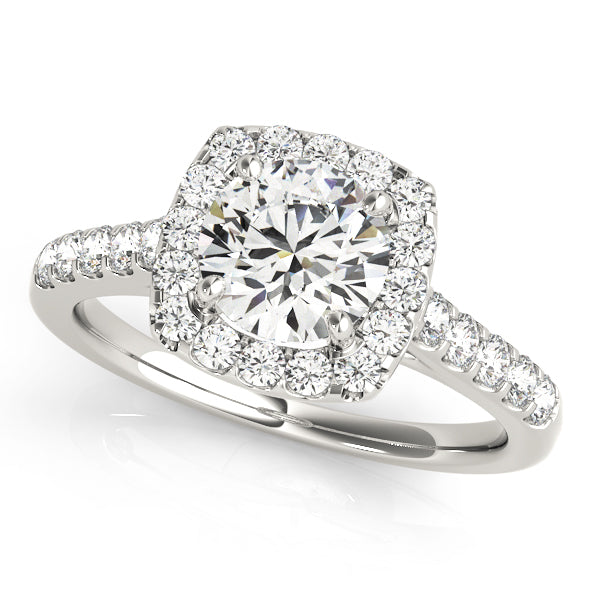 Round Halo Diamond Engagement Ring · 1.57 ct tw