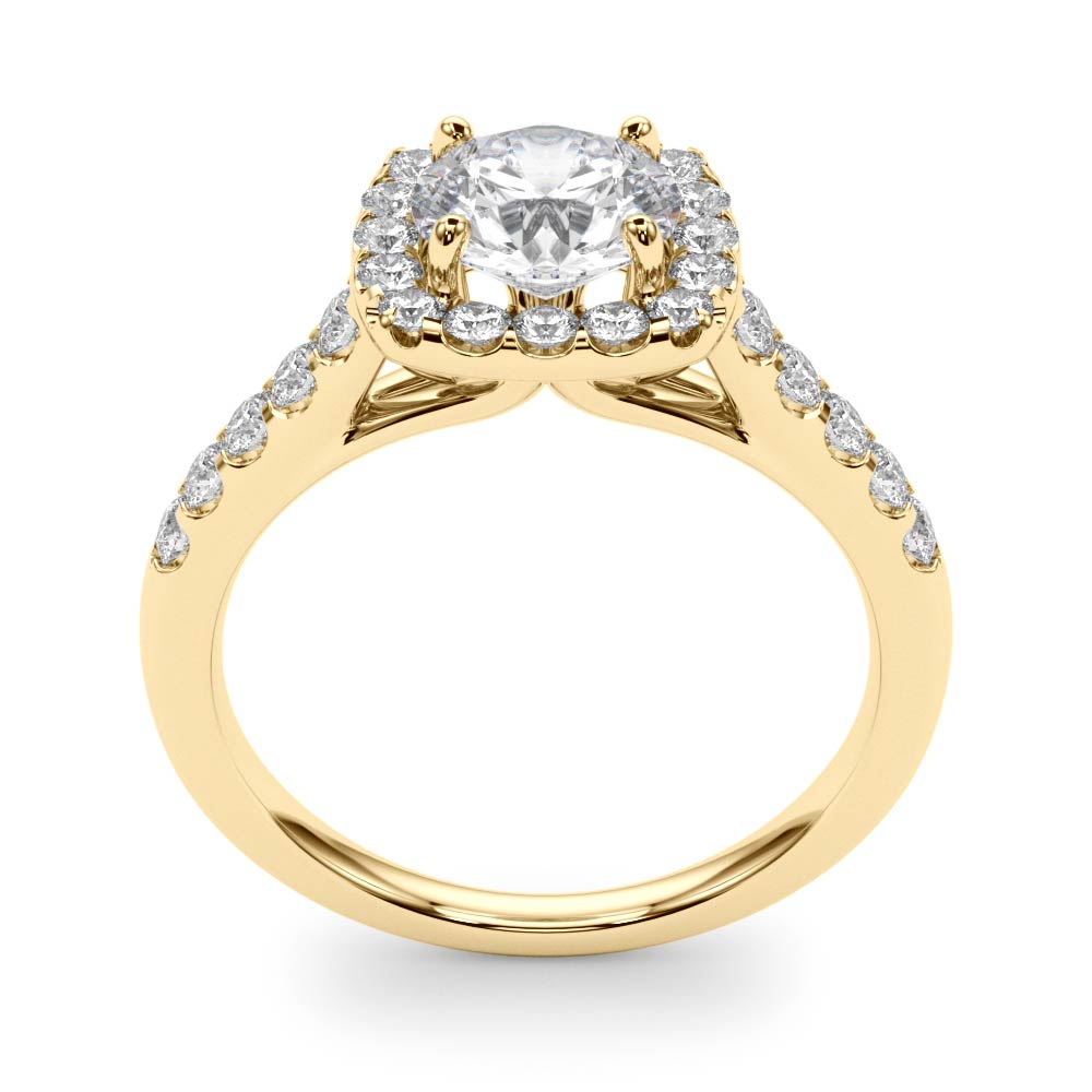 Round Halo Diamond Engagement Ring · 1.57 ct tw