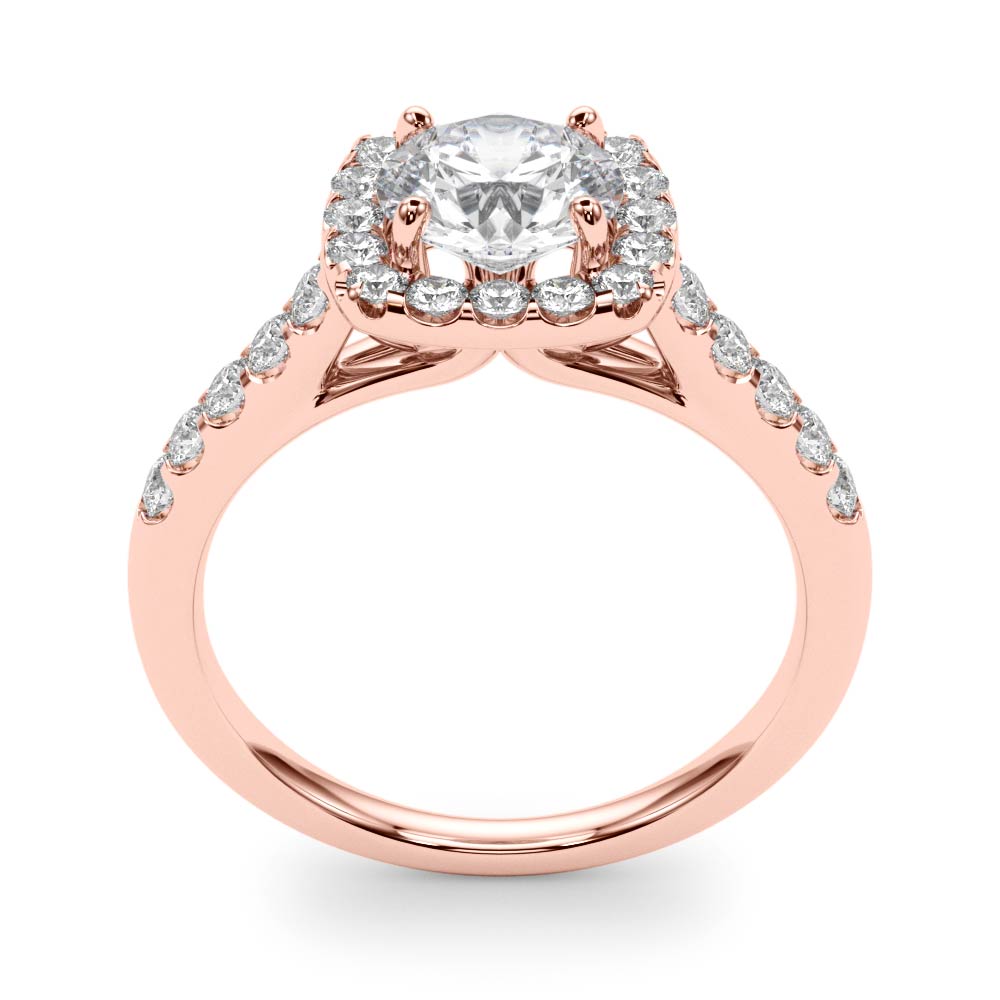 Round Halo Diamond Engagement Ring · 1.57 ct tw