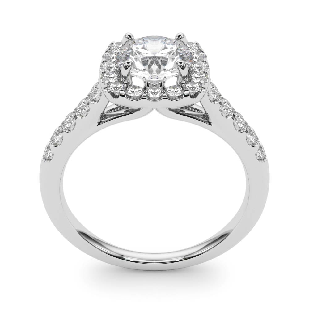 Round Halo Diamond Engagement Ring · 2.07 ct tw