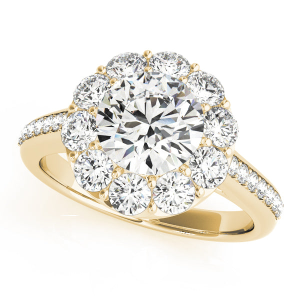 Round Halo Diamond Engagement Ring · 1.79 ct tw
