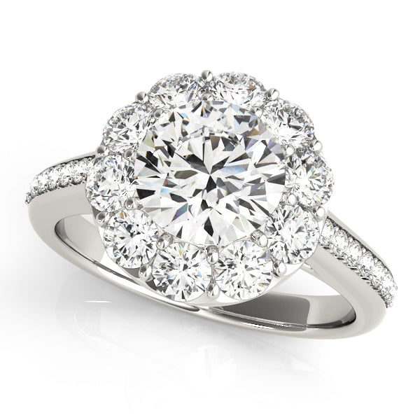 Round Halo Diamond Engagement Ring · 1.79 ct tw