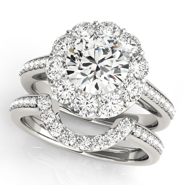 Round Halo Diamond Engagement Ring · 1.48 ct tw