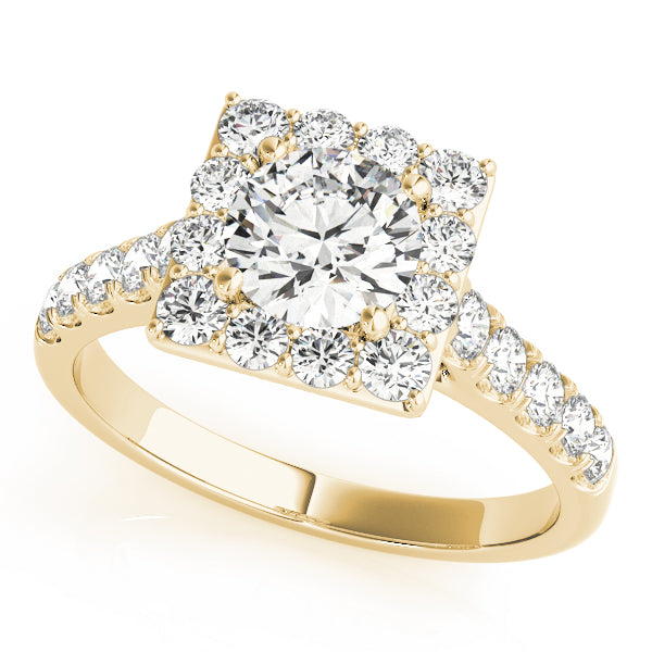 Round Halo Diamond Engagement Ring · 1.75 ct tw