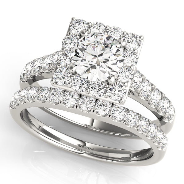 Round Halo Diamond Engagement Ring · 1.75 ct tw