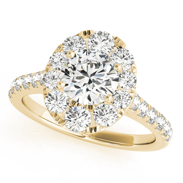 Round Halo Diamond Engagement Ring · 1.84 ct tw