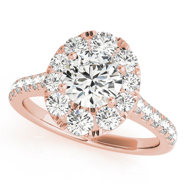 Round Halo Diamond Engagement Ring · 1.56 ct tw