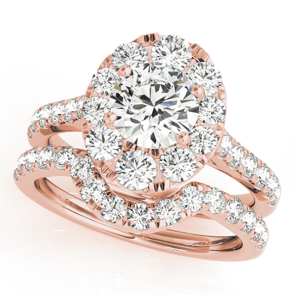 Round Halo Diamond Engagement Ring · 1.56 ct tw