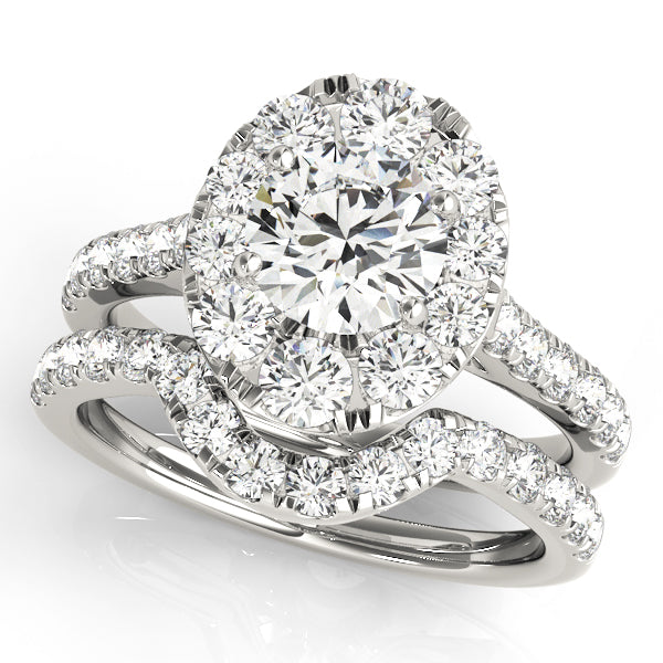 Round Halo Diamond Engagement Ring · 1.84 ct tw
