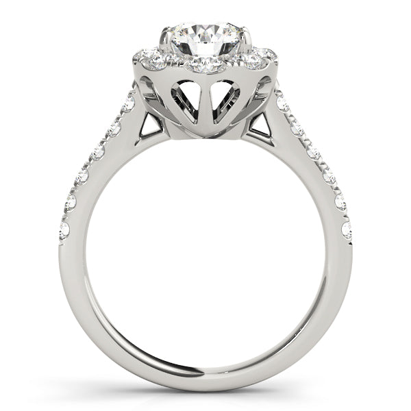 Round Halo Diamond Engagement Ring · 1.56 ct tw