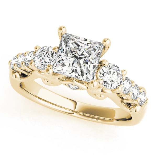 Round Three-Stone Diamond Engagement Ring · 0.72 ct tw