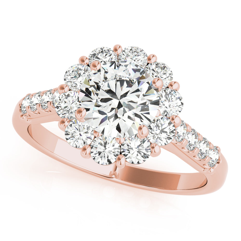 Round Halo Diamond Engagement Ring · 1.82 ct tw