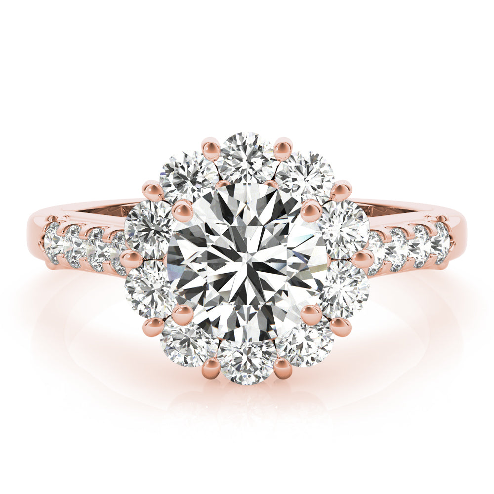 Round Halo Diamond Engagement Ring · 1.82 ct tw