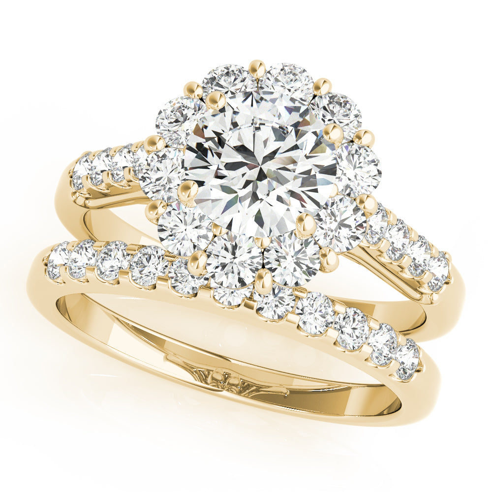 Round Halo Diamond Engagement Ring · 1.82 ct tw