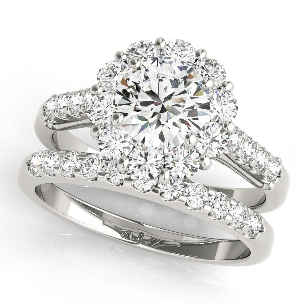 Round Halo Diamond Engagement Ring · 1.82 ct tw