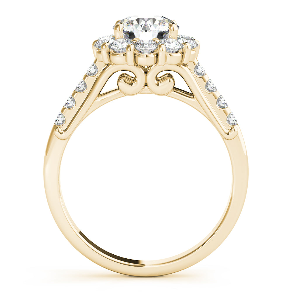Round Halo Diamond Engagement Ring · 1.82 ct tw