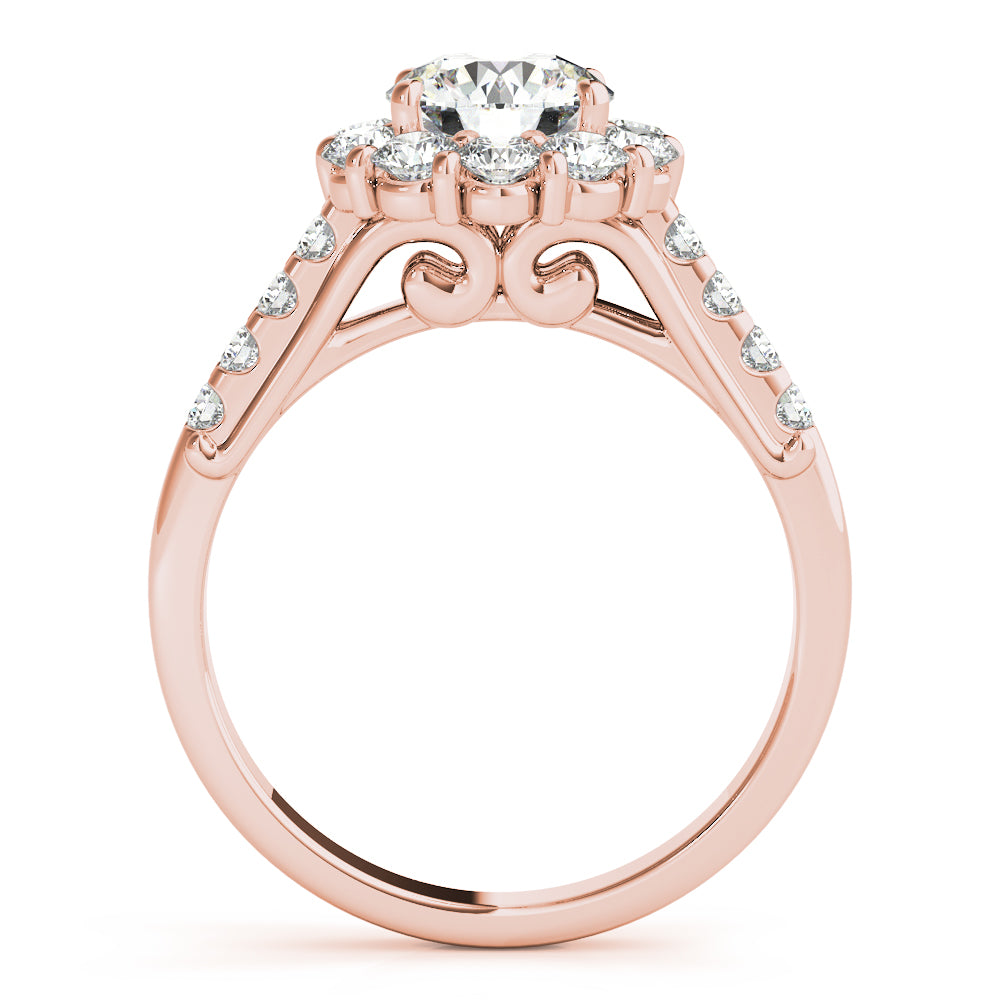 Round Halo Diamond Engagement Ring · 1.82 ct tw