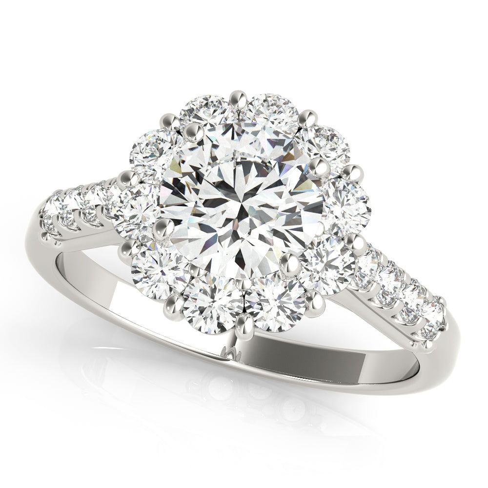 Round Halo Diamond Engagement Ring · 2.52 ct tw