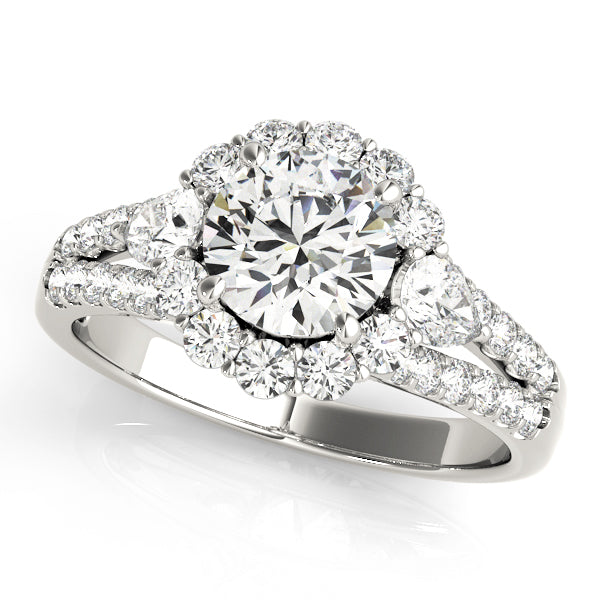 Round Halo Diamond Engagement Ring · 1.88 ct tw