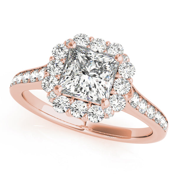 Square Halo & Cushion Diamond Engagement Ring · 2.08 ct tw