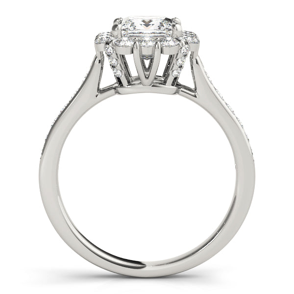 Square Halo & Cushion Diamond Engagement Ring · 1.16 ct tw