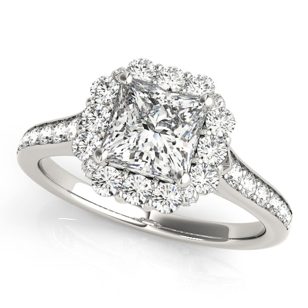 Square Halo & Cushion Diamond Engagement Ring · 1.16 ct tw